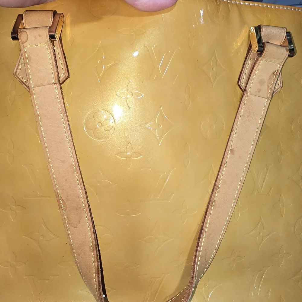Louis Vuitton Yellow Monogram Vernis Houston Tote